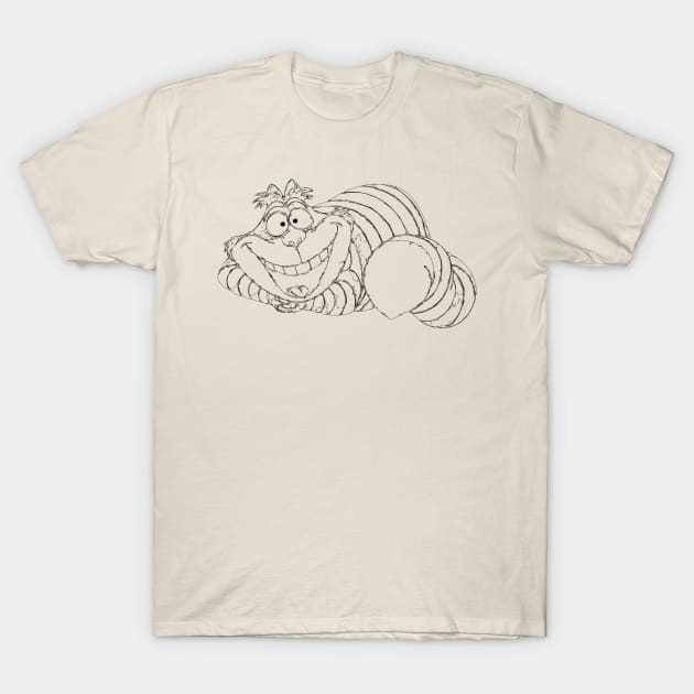 Cheshire Cat Black and white illustration T-Shirt by Window House